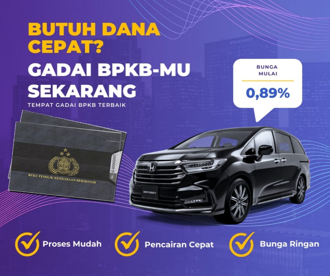 Kredit Jaminan Bpkb Mobil Honda Odyssey Dapat Dana Berapa? Seperti Ini Simulasinya